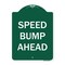 Signmission Designer Series Speed Bump Ahead, Green & White Heavy-Gauge Aluminum Sign, 24" x 18", GW-1824-9889 A-DES-GW-1824-9889 - alternate 1